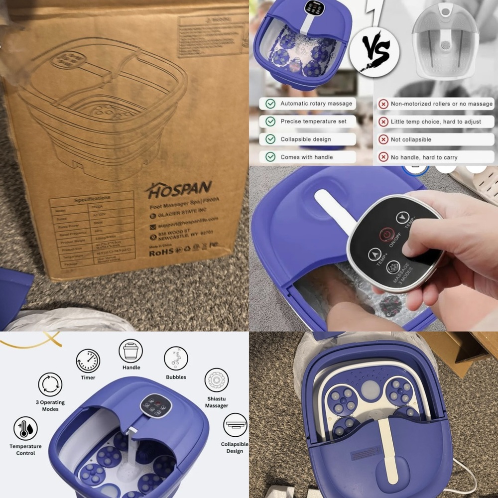 HOSPAN Foot Massager Spa in Blue